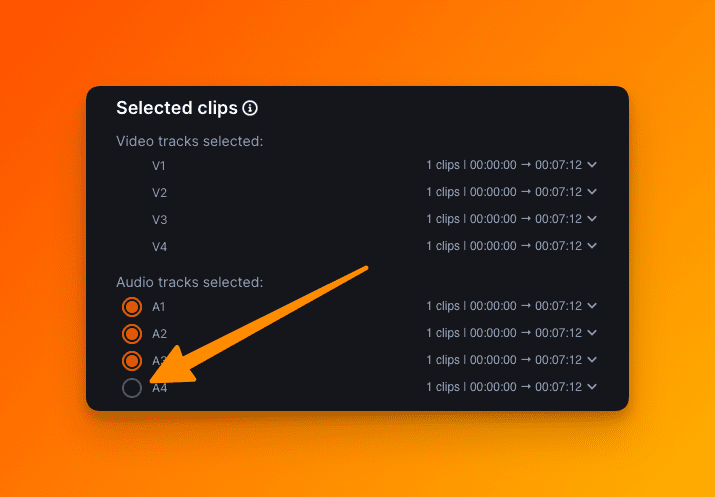 Selected clips